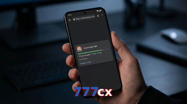Main screen of 777Cx apk page for PK players